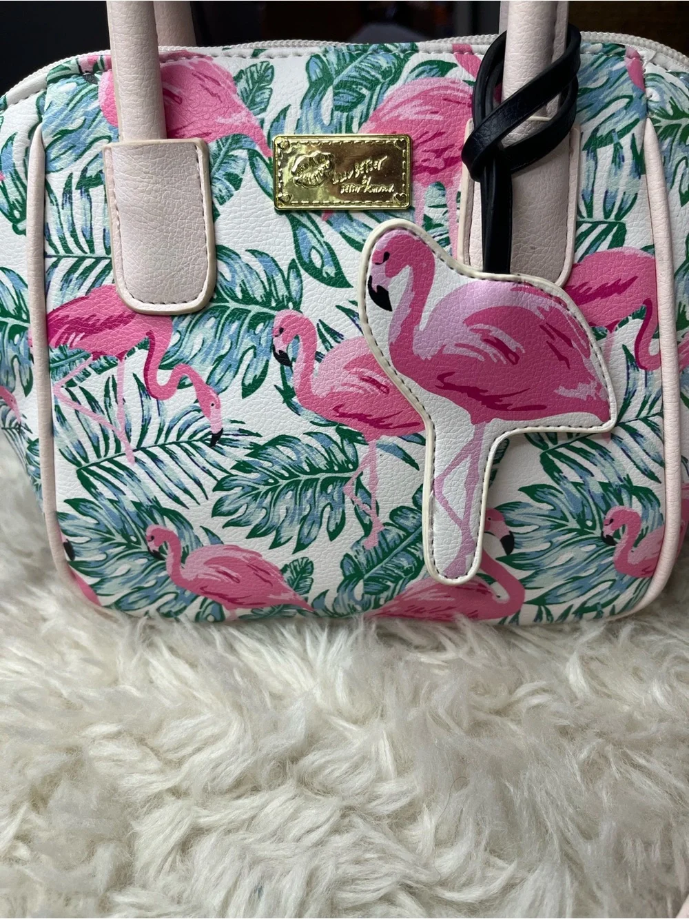 Betsey Johnson Luvbestey Flamingo Satchel Bag